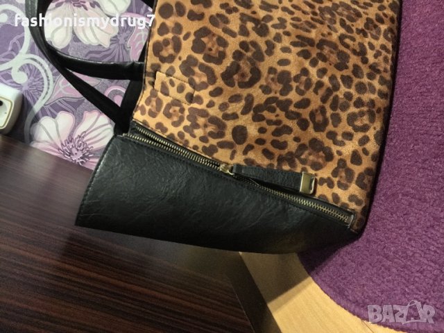 Уникална чанта с леопардов принт , снимка 8 - Чанти - 25546656