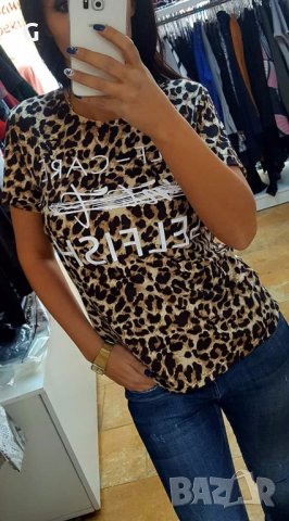 Хит модел ! Тениска с леопардов принт, снимка 2 - Тениски - 23984809