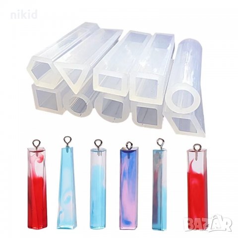 сет 10 бр различни дълги геометрични форми висулки за бижутерски сладкарски смола изделия колие