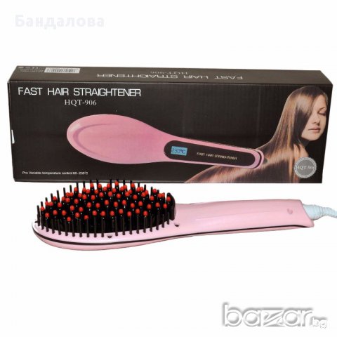 906 Йонизираща четка за изправяне и изсушаване на коса, снимка 5 - Аксесоари за коса - 17431236