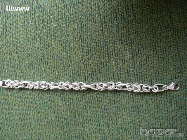 Сребърна гривна Silver, снимка 5 - Гривни - 10529078