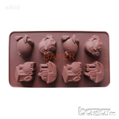 транспортни средства калъп силиконов молд форма желе желирани бонбони лед фондан шоколад тесто гипс