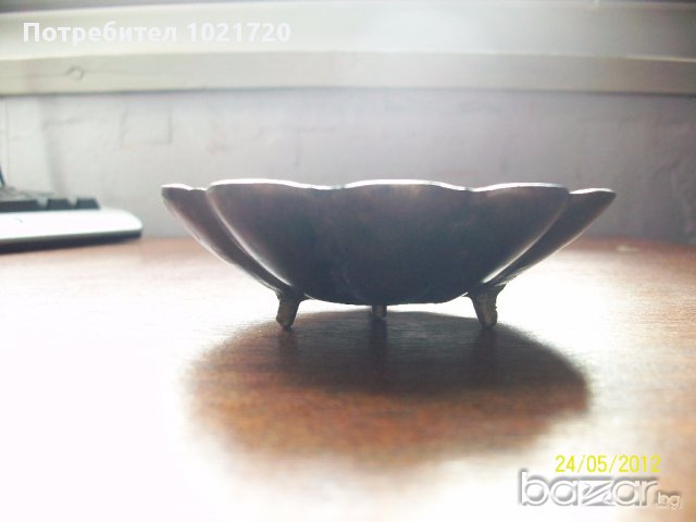 Стара бронзова чинийка, снимка 2 - Кухненски принадлежности - 10803541