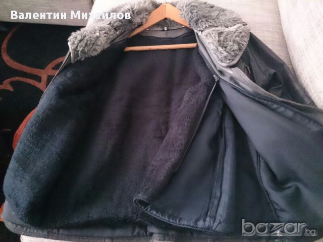 Дамска кожена шуба от набук, снимка 2 - Сака - 12143525
