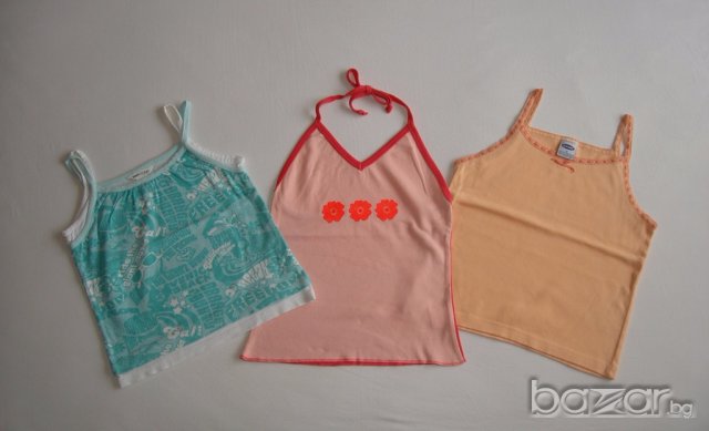 Летни потници за момиче, 128 см.  , снимка 2 - Детски тениски и потници - 16401969