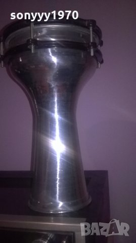 НОВА Тарамбука метална инокс-31/21см-внос сирия, снимка 4 - Ударни инструменти - 26163187