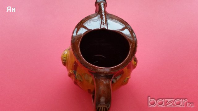 Красива Българска Качествена Стара Ретро Керамика 'Кана', снимка 3 - Антикварни и старинни предмети - 17928328