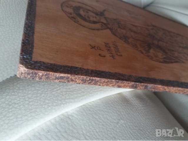 Стара икона пирография дякон Стефан, снимка 4 - Други ценни предмети - 23197582