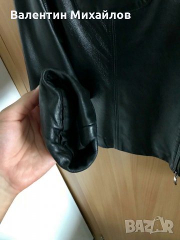Дамско черно кожено яке, снимка 18 - Якета - 22582073