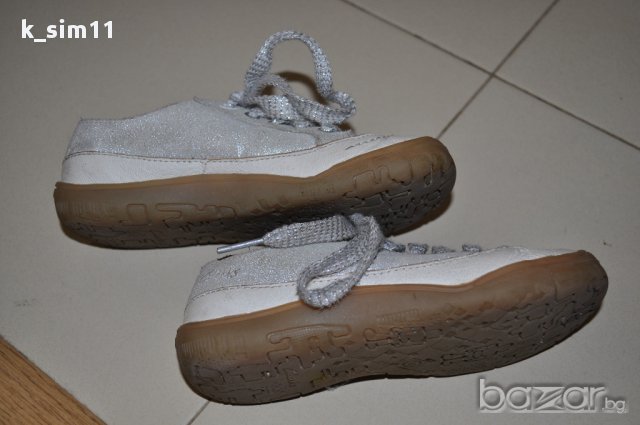 Clarks сребристи кожени обувки №28, UK10 F, снимка 8 - Детски маратонки - 15816437