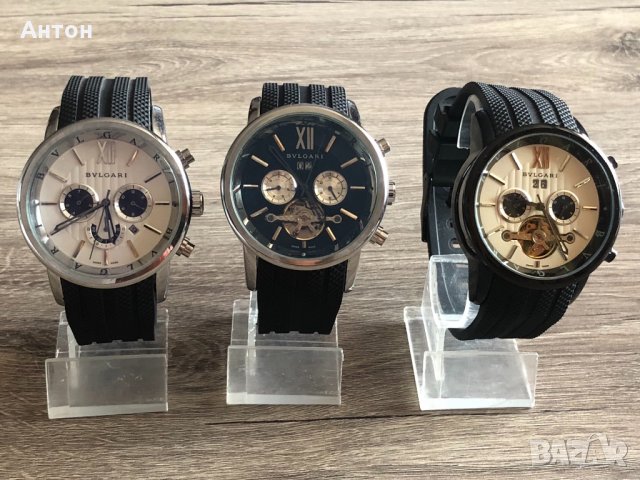 Продавам Bvlgari Модел Tourbillon Bleck and White мъжки стилен часовник, снимка 12 - Мъжки - 22775859