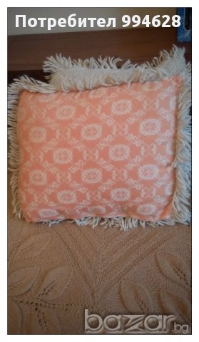 Плетена вълнена покривка за спалня в комплект с 2 възглавници, снимка 4 - Покривки за легло - 10578622