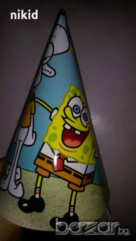 Спондж боб Sponge Bob Спонджбоб SpongeBob  картонена малка парти шапка шапки рожден ден