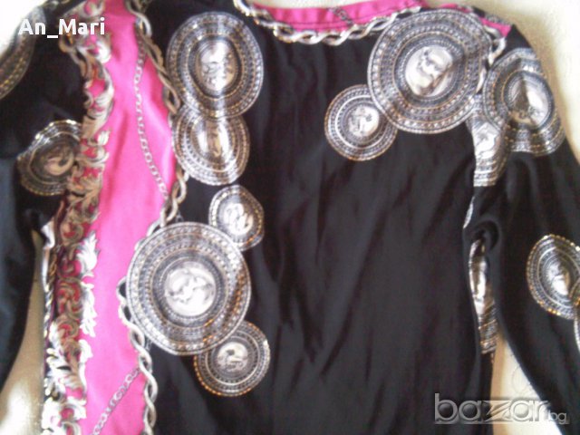 Дамска блузка в циклама с черно, снимка 7 - Блузи с дълъг ръкав и пуловери - 16260957