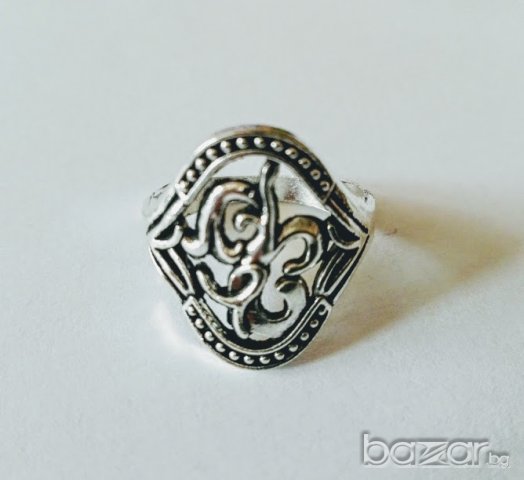 Ретро дамски пръстен от тибетско сребро, снимка 1 - Пръстени - 20760533