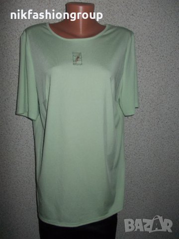 Резедава блуза с къс ръкав, XL размер, снимка 1 - Тениски - 24830314