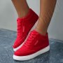 Свеж Цвят Червени Дамски Олекотени Кецове  🔝Цена: 27.99лв., снимка 1 - Дамски ежедневни обувки - 22957161
