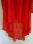макситуника- рокля дантела в червено, снимка 2