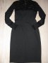 Черна елегантна рокля с дантелени ръкави, снимка 1 - Рокли - 19912951