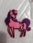 Розов Unicorn Пони Еднорог емблема апликация за дреха дрехи самозалепваща се