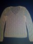 Плетен бял ажурен пуловер., снимка 1 - Блузи с дълъг ръкав и пуловери - 11406544