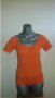 Дамска тениска С/М оранжева, памук, без следи от употреба, снимка 1 - Тениски - 15681946