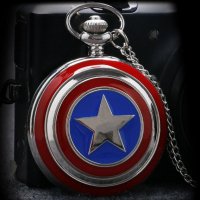 Нов Джобен часовник Капитан Америка звезда щит Марвел герой , снимка 2 - Други ценни предмети - 25043749