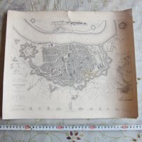 Стара карта Антверпен 1832, снимка 1 - Колекции - 25432699
