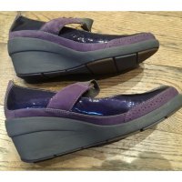 Clarks ‘Unstructured’- кожа, лачени, лилави - №40, снимка 4 - Дамски ежедневни обувки - 24783273