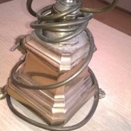 Масивна ретро лампа за две крушки-месинг 80х35см-внос швеицария, снимка 15 - Антикварни и старинни предмети - 17796479