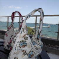 Текстилна дамска чанта, снимка 1 - Чанти - 21326744