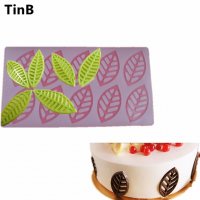  3D 10 листа листо топер борд силиконова форма молд за украса декорация торта фондан шоколад сладки 