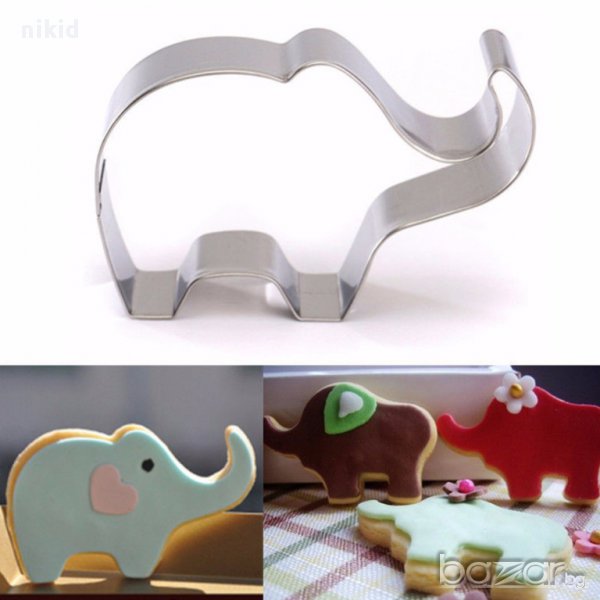 слон вирнат хобот метална форма резец за сладки бисквитки мъфини кексчета фондан украса, снимка 1
