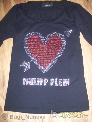 Дамска блузка със сърце от камъни, снимка 4 - Блузи с дълъг ръкав и пуловери - 6626885