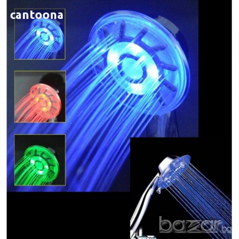 Светеща LED душ-слушалка в три цвята, снимка 1 - Други стоки за дома - 15398132