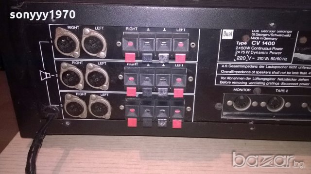 §dual cv1400 amplifier 2x75w-made in germany-от швеицария, снимка 12 - Ресийвъри, усилватели, смесителни пултове - 18431469