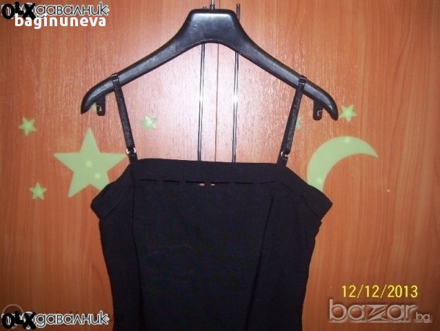 Елегантна черна къса еластична рокля-м-л размер, снимка 5 - Рокли - 9170978