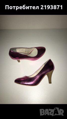 Немски ефектни кожени розови обувки Tamaris номер 36 и номер 37, снимка 7 - Дамски обувки на ток - 24276061