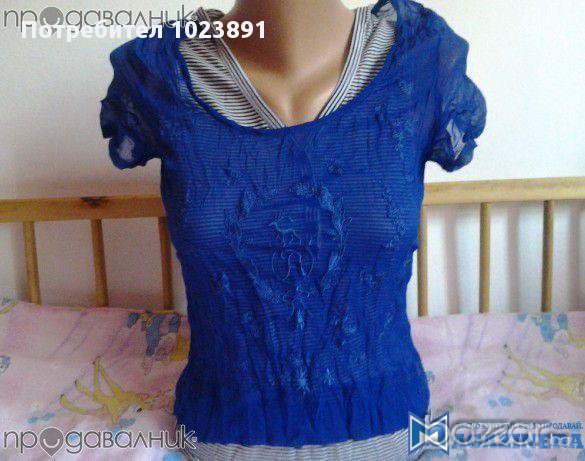Намаление Нова блузка S&charm синя s-l, снимка 3 - Тениски - 10859851
