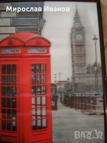 " Лондонска тел. кабинка " - триизмерно пано , снимка 1