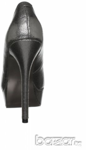 Glitteratti официални сребърни дамски обувки на висок ток и платформа , снимка 6 - Дамски обувки на ток - 7783255