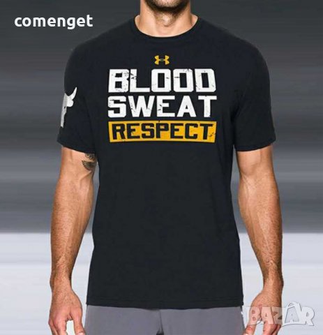 FITNESS! Мъжки потници и тениски BLOOD RESPECT THE ROCK с фитнес принт!, снимка 4 - Тениски - 23980306