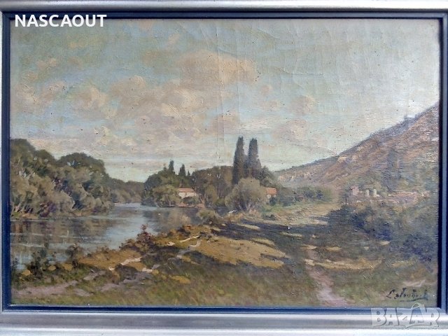 Стара маслена картина, снимка 3 - Антикварни и старинни предмети - 24906565