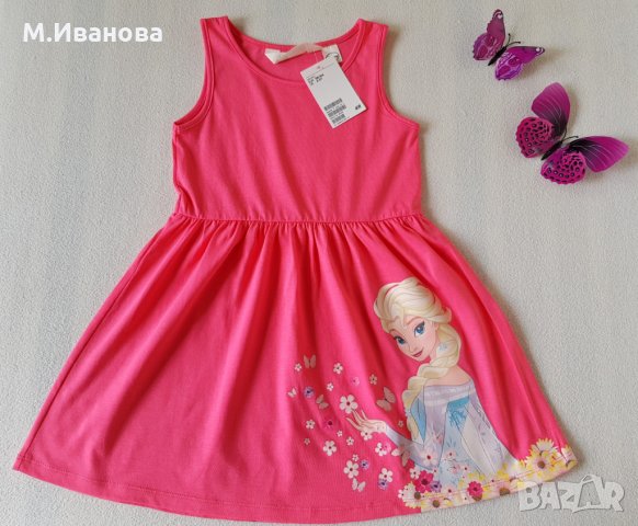 Рокля H&M Елза 3-4години, снимка 2 - Детски рокли и поли - 24215822