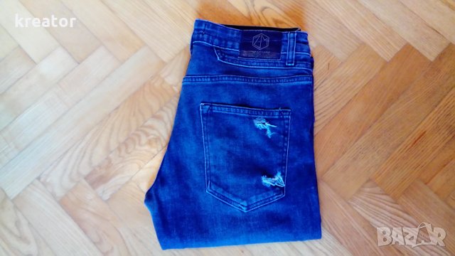zara man jeans оригинал размер 32 мъжки дънки zara skinny fit вталени тъмно сиви, снимка 1 - Дънки - 22463076