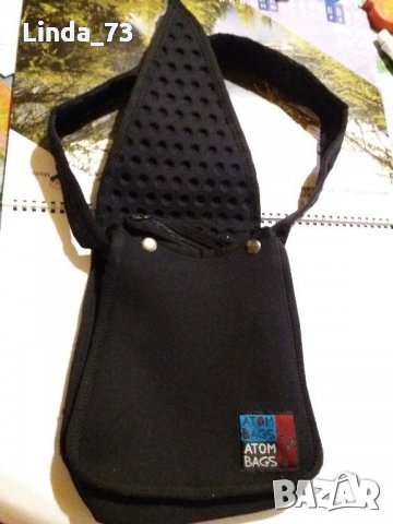 Дам.чанта-/неопрен/-"ATOM BAGS"-черна. Закупена от Италия., снимка 5 - Чанти - 22401487