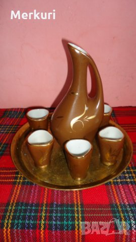 Стар красив порцеланов сервиз за ракия