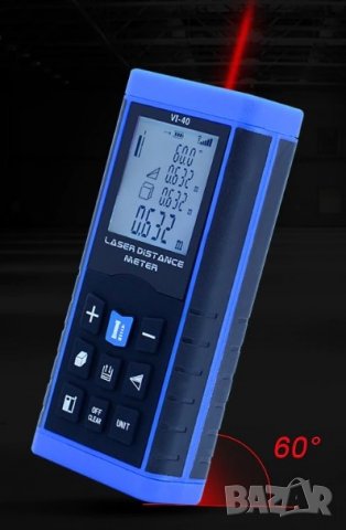 Лазерни далекомери с ЕЛЕКТРОНЕН ЖИРОСКОП (лазерен нивел, отвес, ъгломер)-60м, 100м, снимка 3 - Измервателни инструменти - 22576063