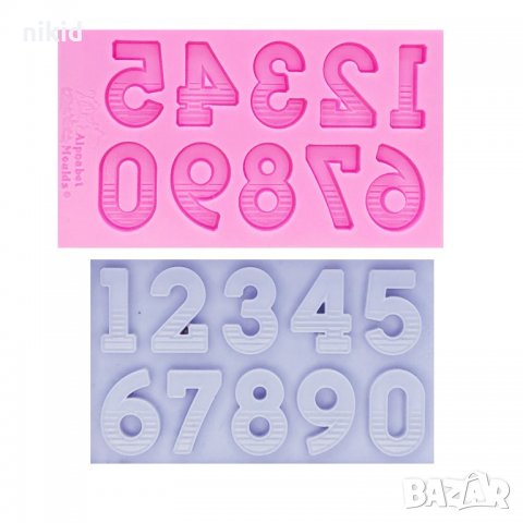 Числа Цифри долни черти силиконов молд форма за украса торта с фондан шоколад декор