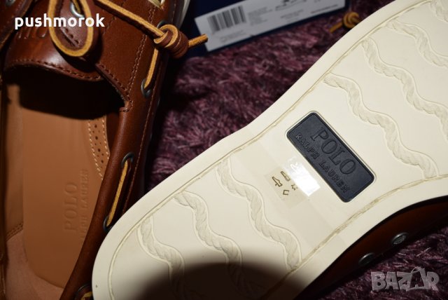 Polo Ralph Lauren Tan Merton Leather Shoes , снимка 5 - Мокасини - 25034854